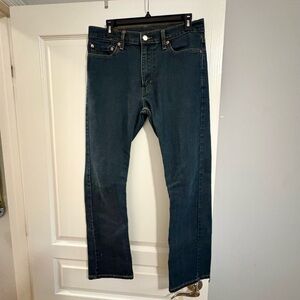 Levi's Men's Slim Straight Jeans in Deep Blue